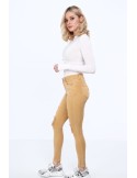 Mustard denim trousers with abrasions 555 - Online store - Boutique